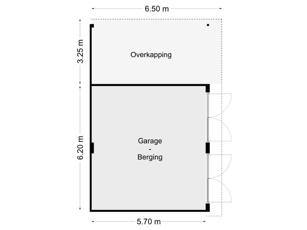 View floorplan of Garage Begane Grond of Weteringdijk 89