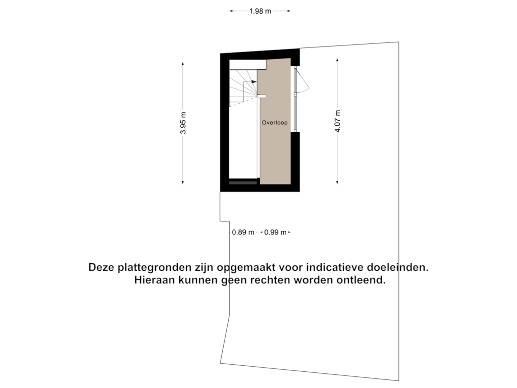 Bekijk plattegrond van Tweede Verdieping van Diepenstraat 120