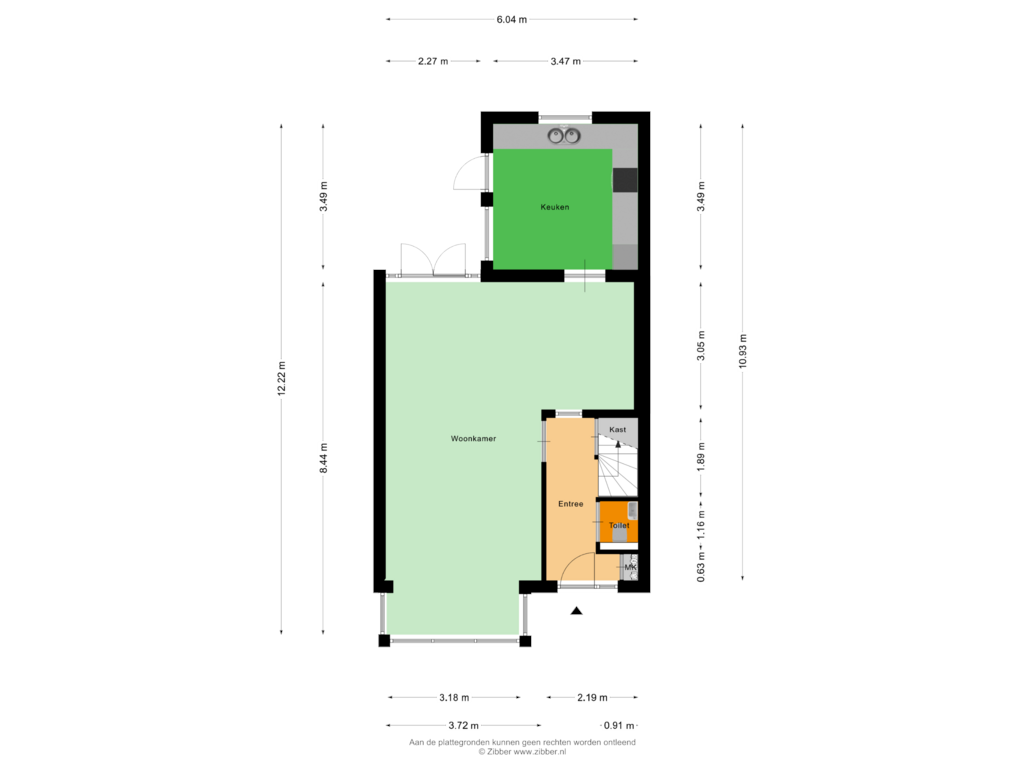 Bekijk plattegrond van Begane grond van Clematisstraat 7