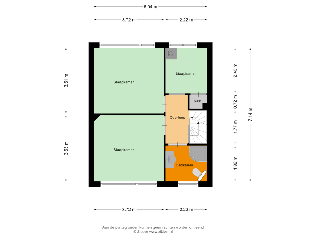 Bekijk plattegrond van Eerste verdieping van Clematisstraat 7