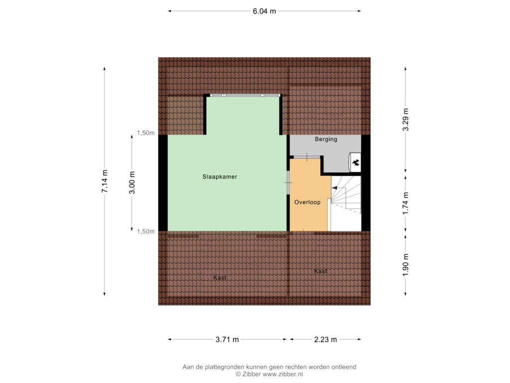 Bekijk plattegrond van Tweede verdieping van Clematisstraat 7