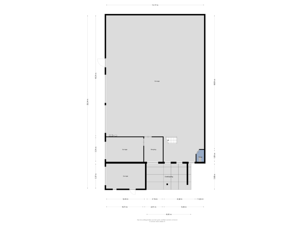 Bekijk plattegrond van Garage van Roswinkelerstraat 87