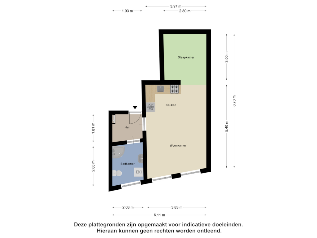 Bekijk plattegrond van Appartement van Dam 43-A