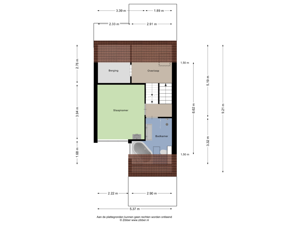 View floorplan of Tweede verdieping of Staniastate 57