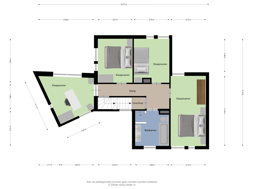 View floorplan of Eerste Verdieping of Wethouder Hamacherplein 20