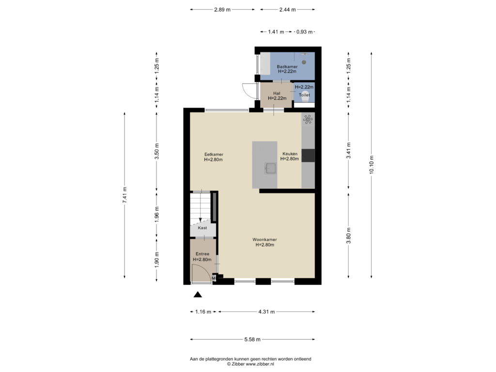 Bekijk plattegrond van Begane Grond van Mauritsweg 20