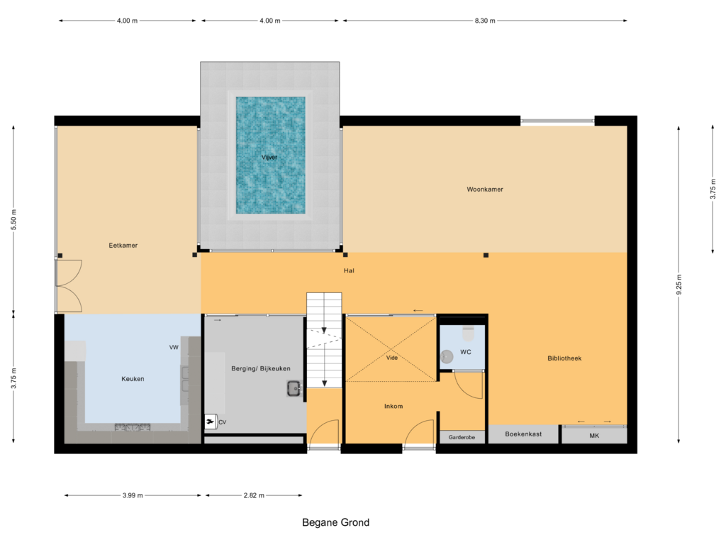 View floorplan of Begane Grond of Kapelakker 7