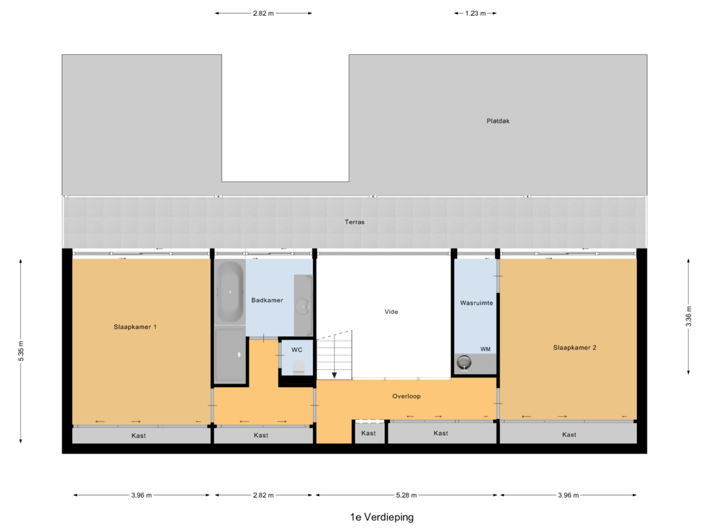 View floorplan of 1e Verdieping of Kapelakker 7