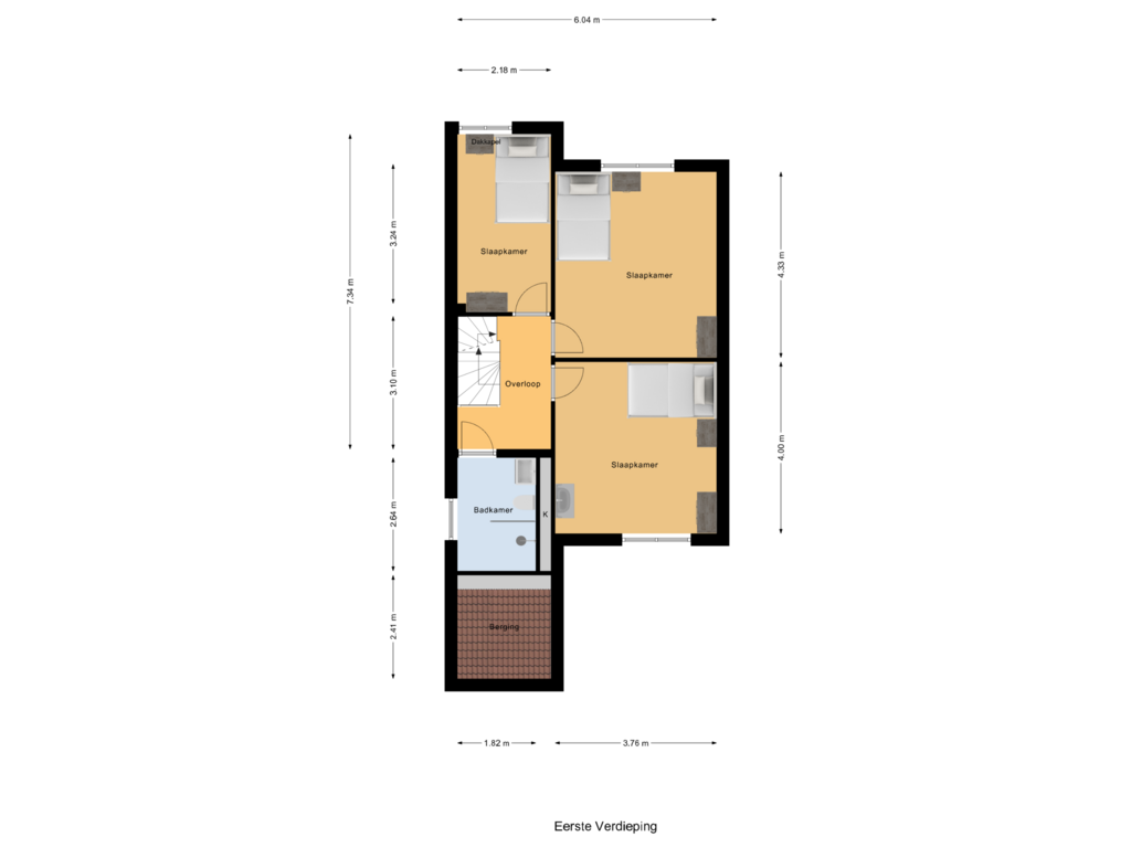 View floorplan of Eerste Verdieping of Vrijheidsplaat 12