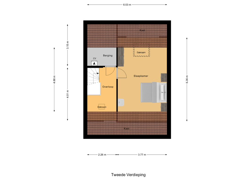 View floorplan of Tweede Verdieping of Vrijheidsplaat 12