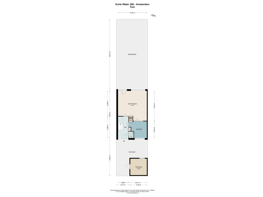 View floorplan of TUIN of Korte Water 288