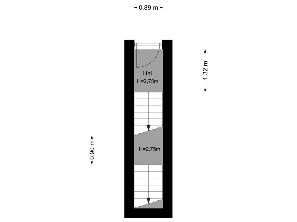 Bekijk plattegrond van Begane Grond/1e Verdieping van Ceintuurbaan 13-B