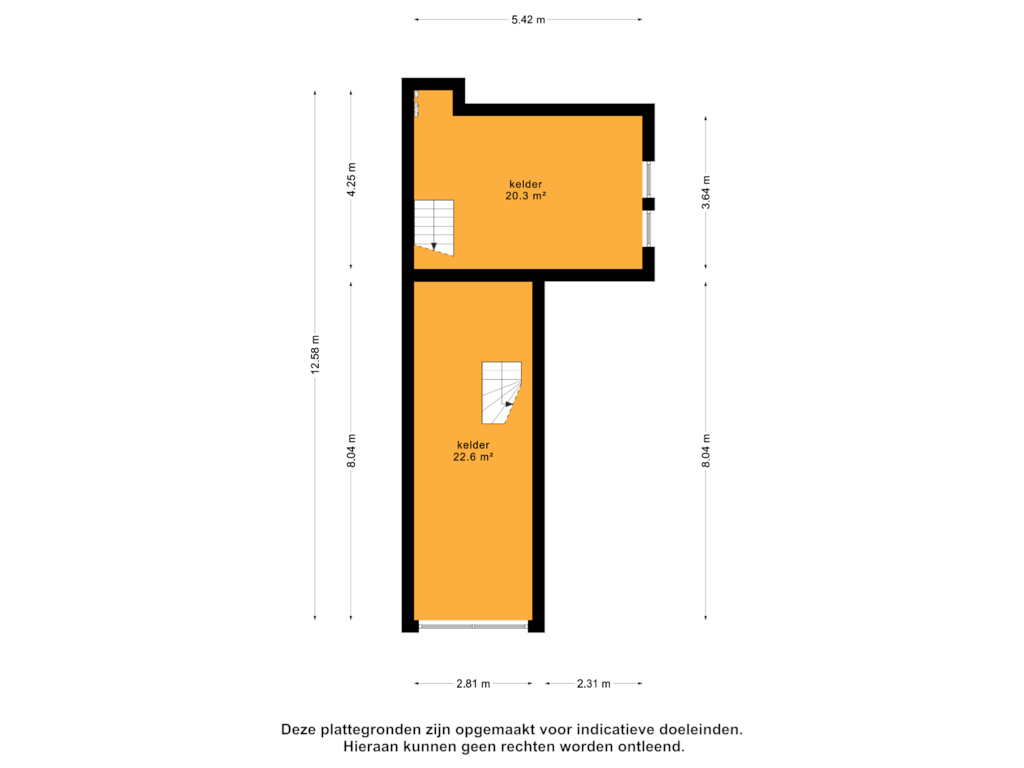 Bekijk plattegrond van Souterrain van Kampweg 21