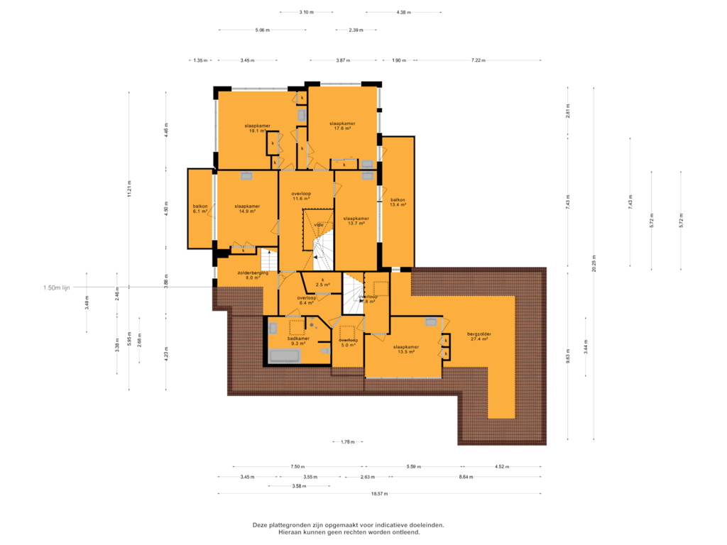 Bekijk plattegrond van 1e verdieping van Kampweg 21