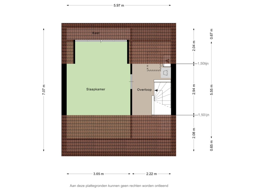 Bekijk plattegrond van Tweede verdieping van van Hornstraat 57