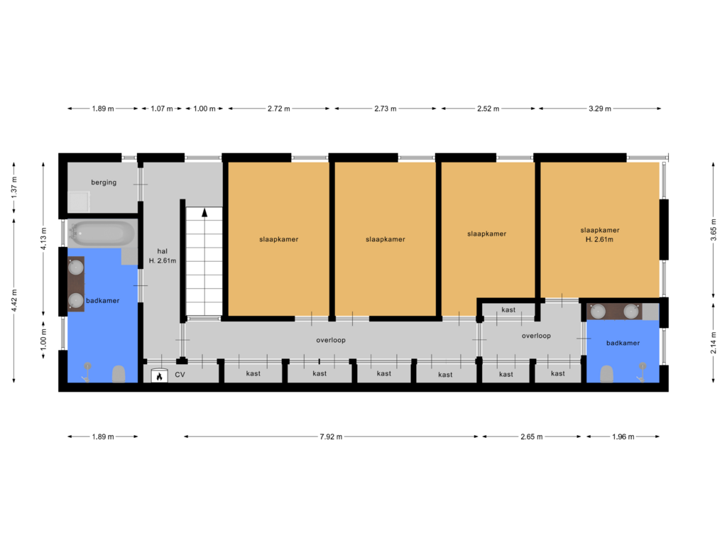 Bekijk plattegrond van Eerste verdieping van Ad Windighof 6