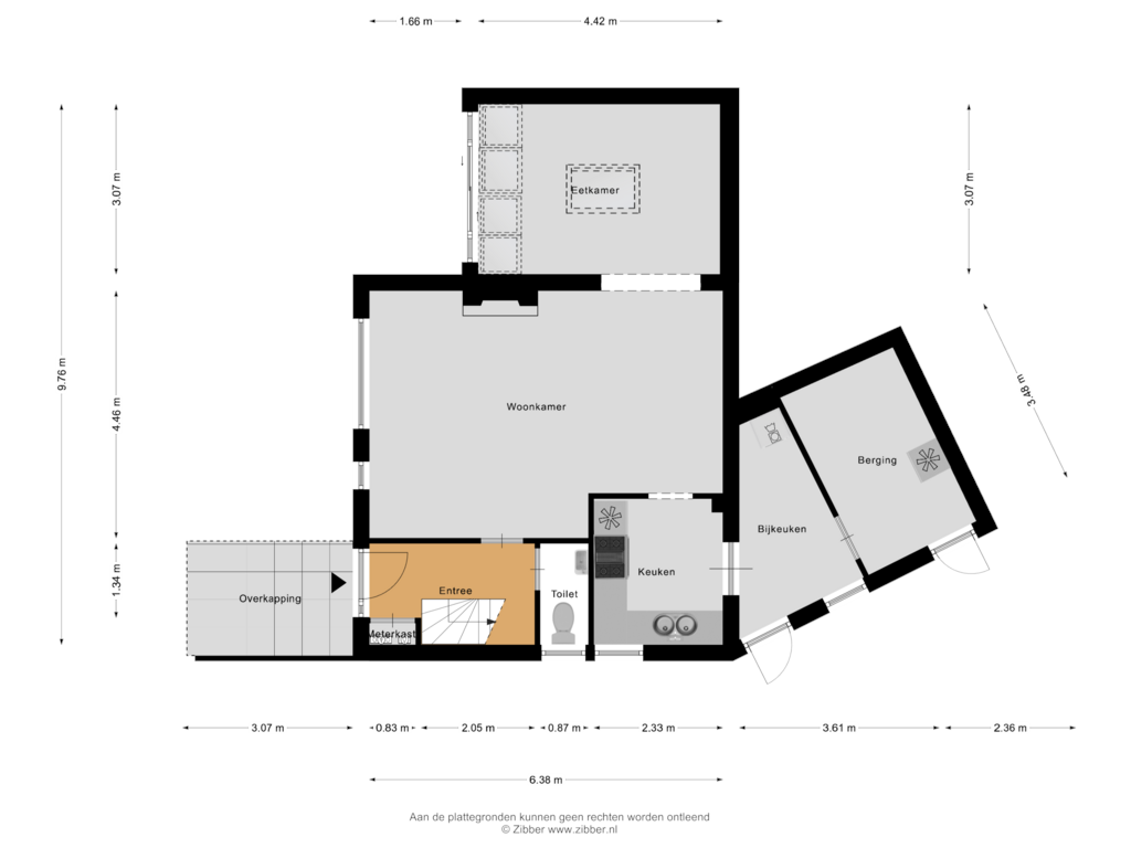 Bekijk plattegrond van Begane grond van Googstraat 13