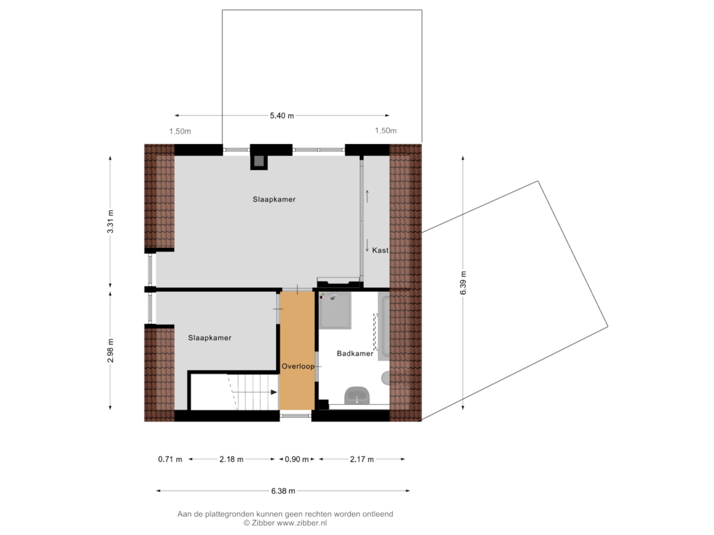 Bekijk plattegrond van Eerste verdieping van Googstraat 13