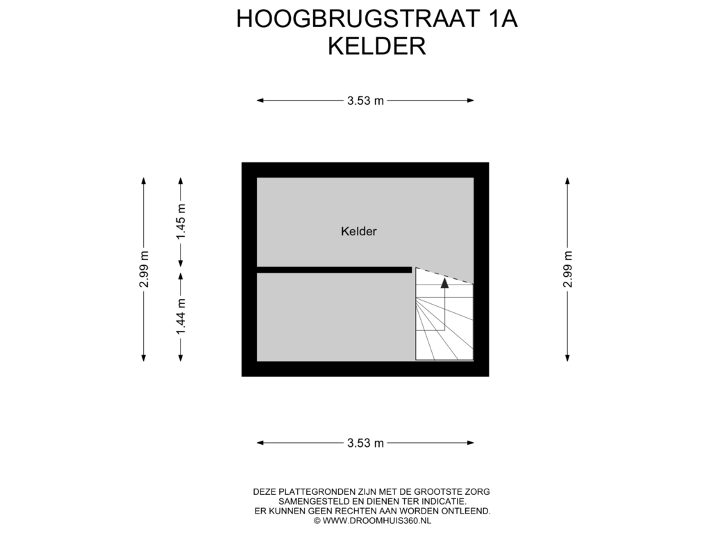 View floorplan of Kelder of Hoogbrugstraat 1-A