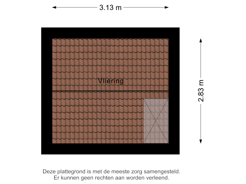 Bekijk plattegrond van Vliering van Korteweegje 3