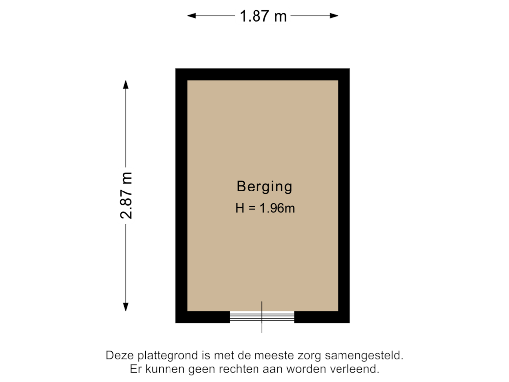 Bekijk plattegrond van Berging van Korteweegje 3