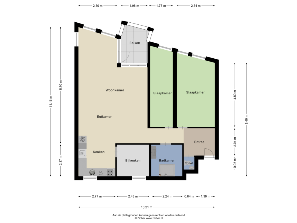 View floorplan of Appartement of Zilvermeeuwlaan 18