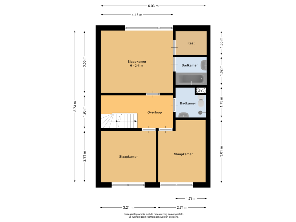 Bekijk plattegrond van Eerste verdieping van Frans Halsstraat 15