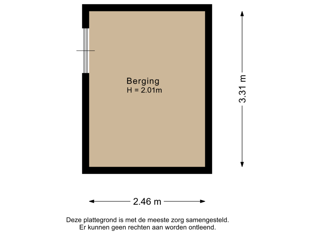 Bekijk plattegrond van Berging van Frans Halsstraat 15