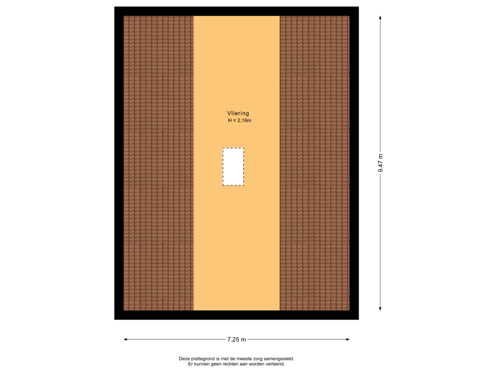 View floorplan of Vliering of Kerkstraat 14