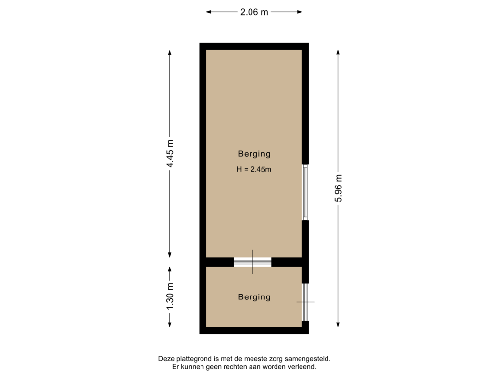 View floorplan of Berging of Kerkstraat 14