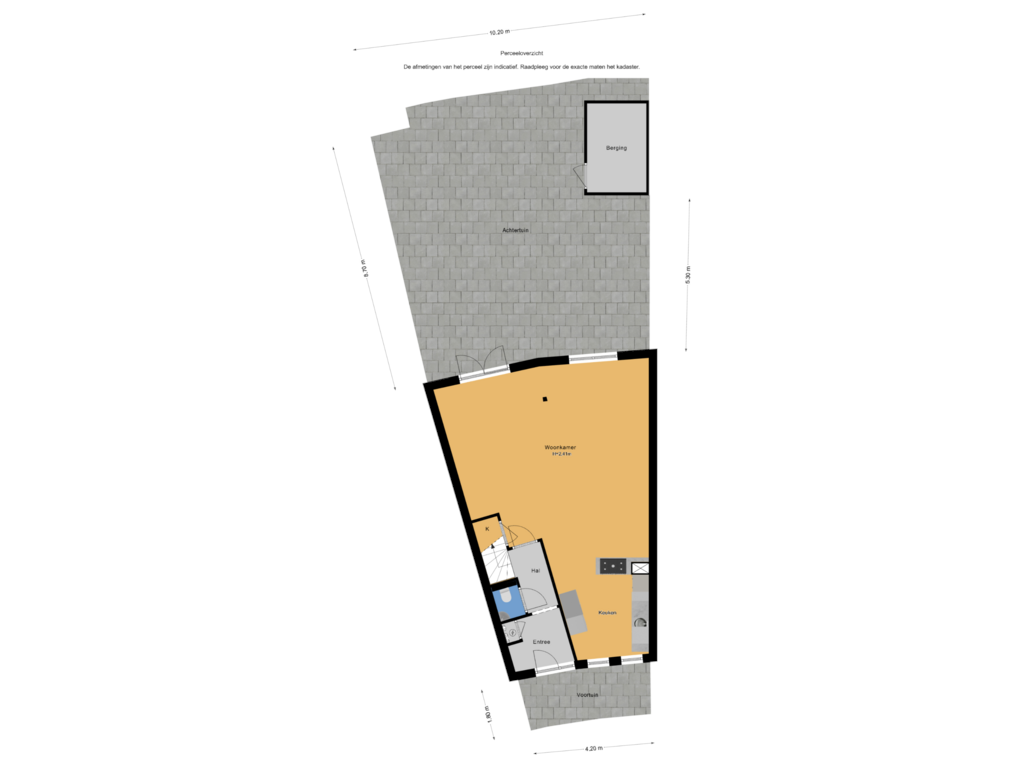 View floorplan of Perceeloverzicht of Wim Sonneveldplein 65