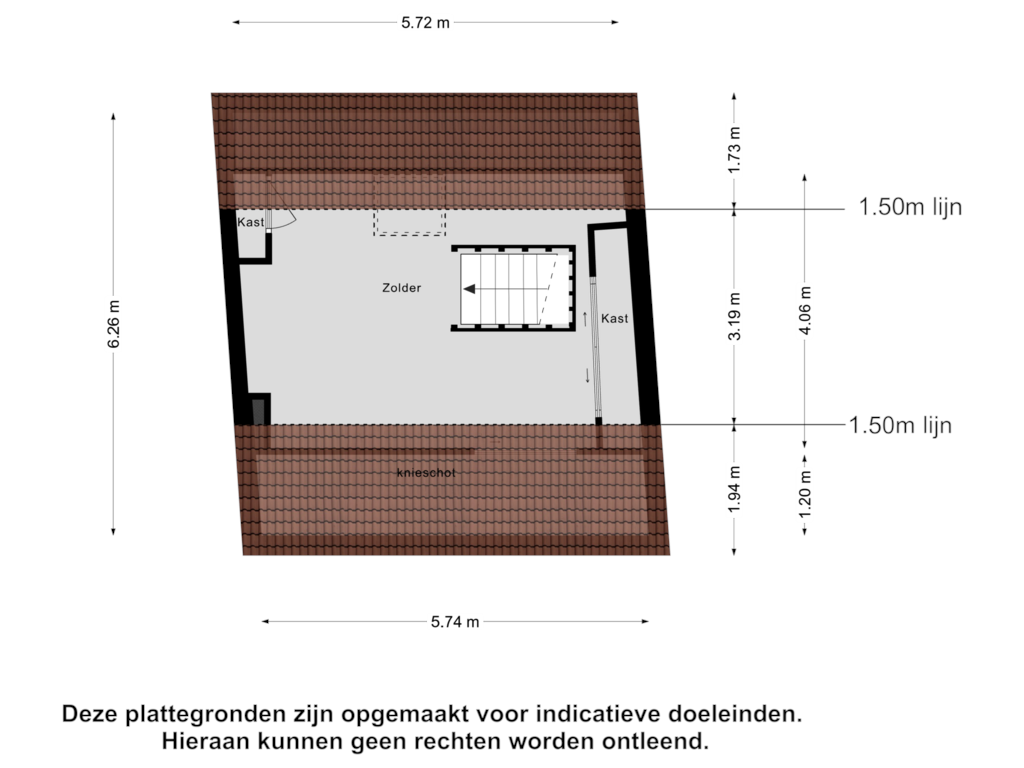 View floorplan of Tweede Verdieping of Dorpsstraat 73