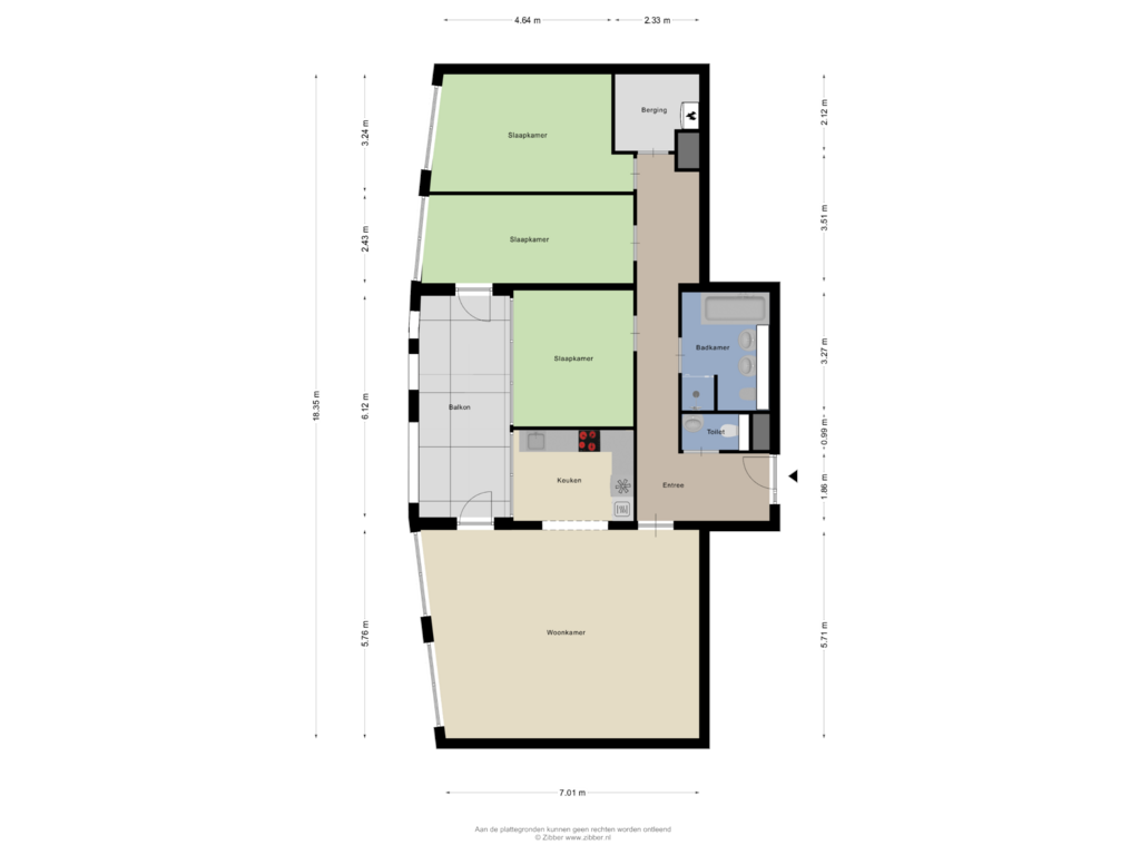 Bekijk plattegrond van Appartement van Verdistraat 89