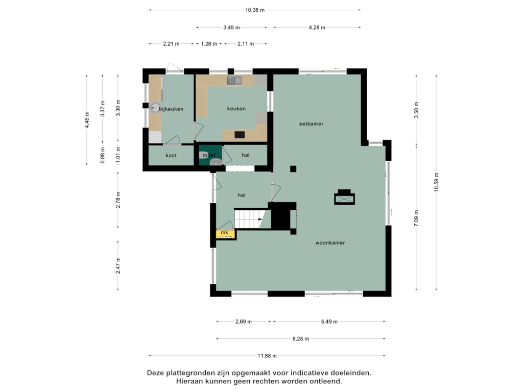 Bekijk plattegrond van Begane grond van Hertog van Gelresingel 34