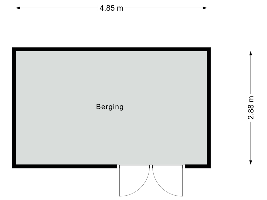 Bekijk plattegrond van Berging van Grasweg 21-A