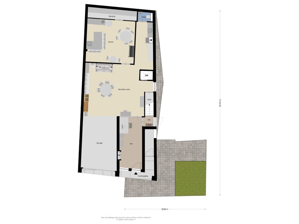 Bekijk plattegrond van Begane grond Tuin van Hofstraat 6