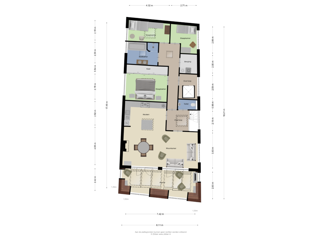 Bekijk plattegrond van Eerste verdieping van Hofstraat 6