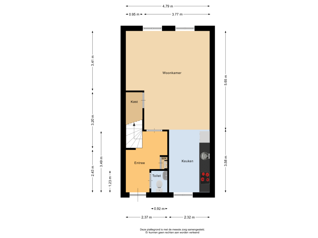 Bekijk plattegrond van Begane grond van Marskramer 122