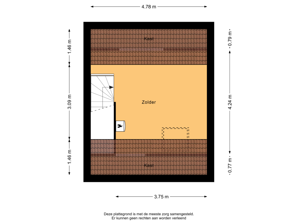 Bekijk plattegrond van Tweede verdieping van Marskramer 122