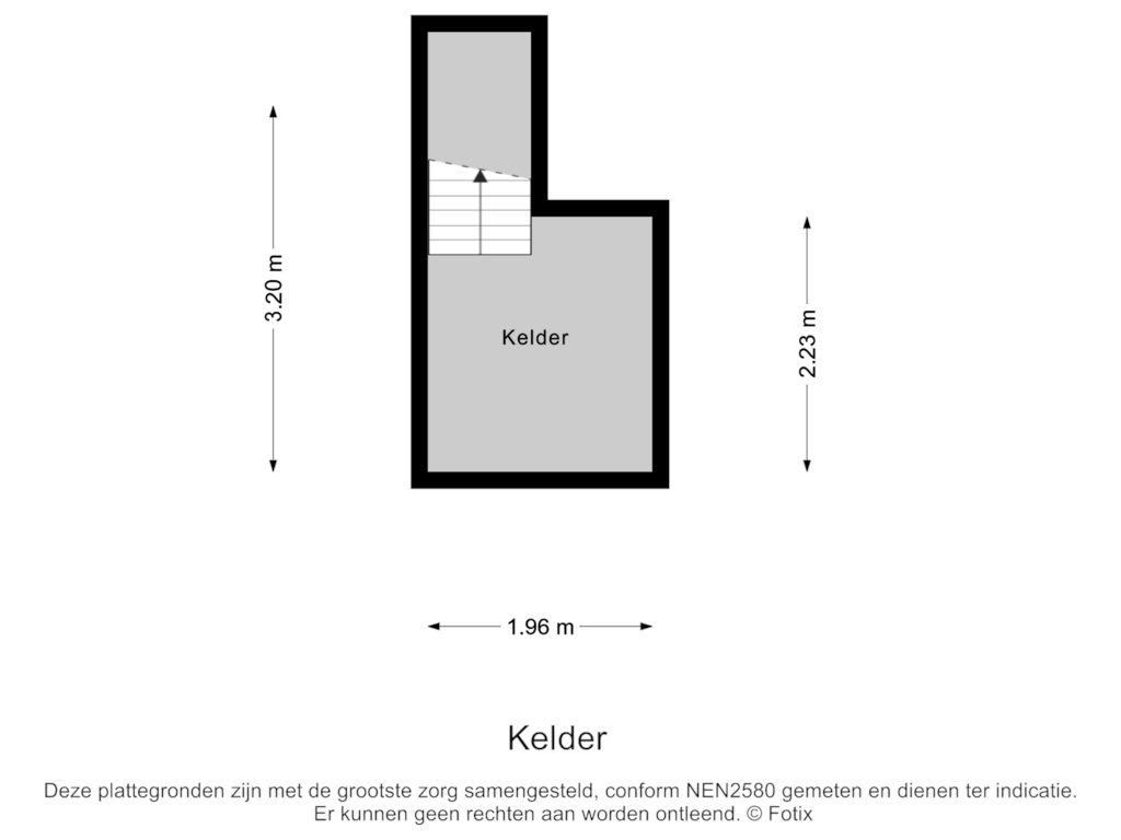 Bekijk plattegrond van Kelder van Prinsenlaan 13