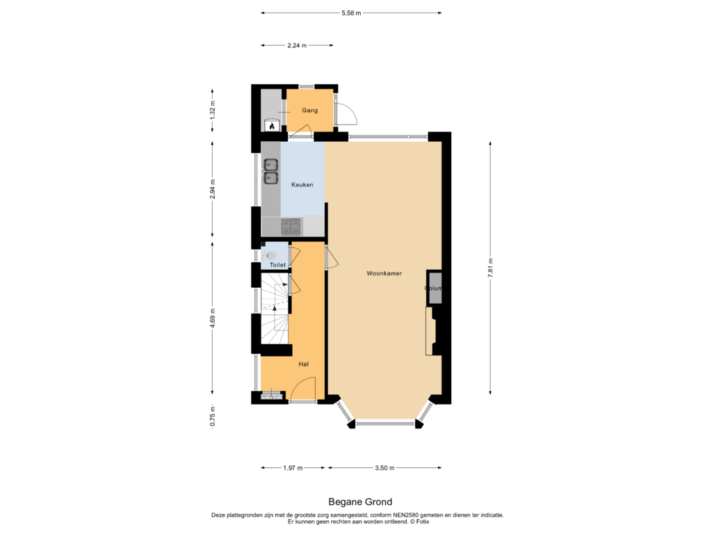 Bekijk plattegrond van Begane Grond van Prinsenlaan 13