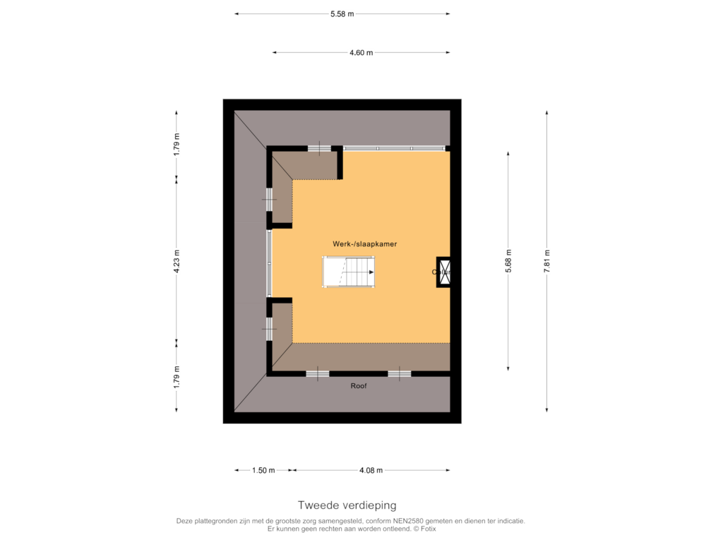 Bekijk plattegrond van Tweede verdieping van Prinsenlaan 13