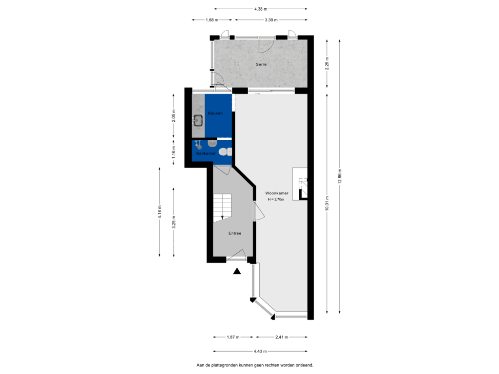 View floorplan of Begane grond of Jan de Weertstraat 3