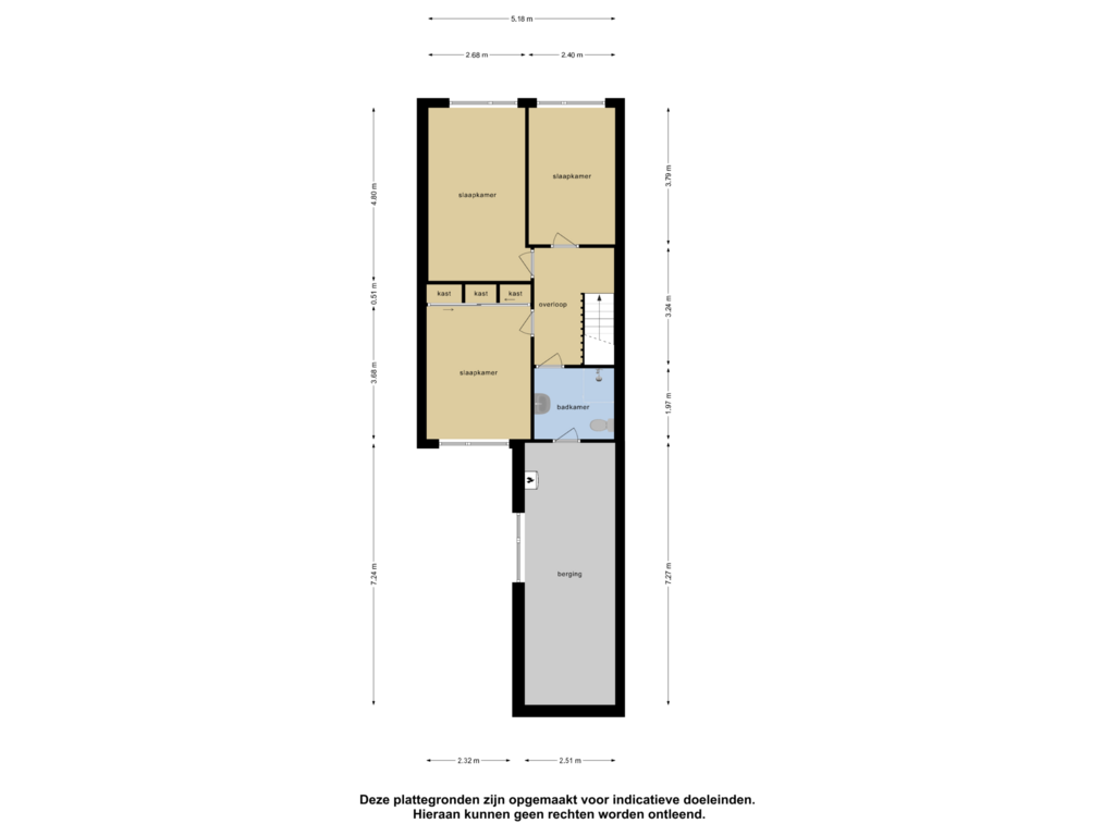 Bekijk plattegrond van Eerste Verdieping van Bazuinstraat 43