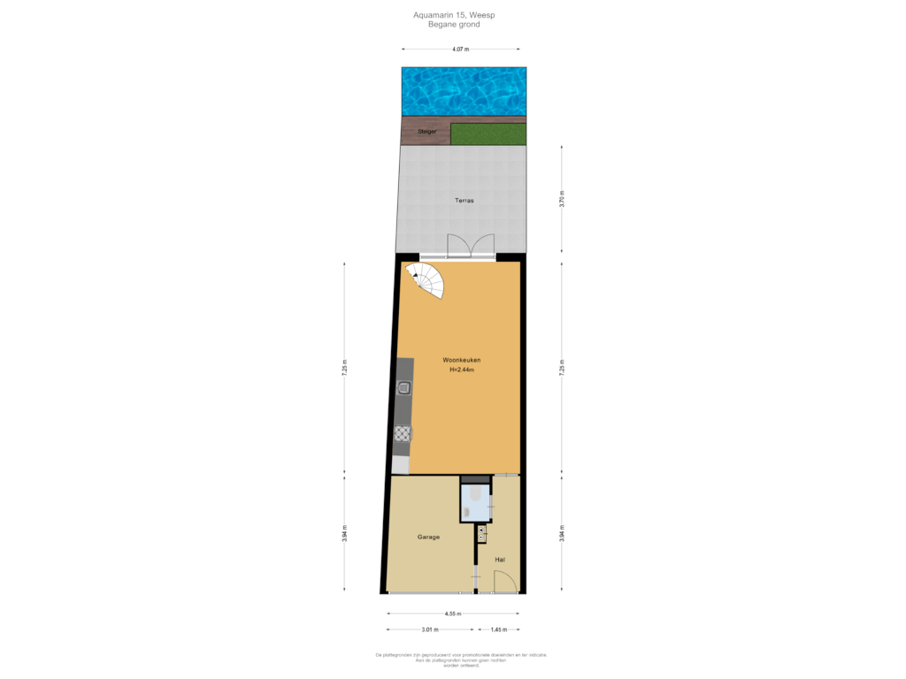 View floorplan of Begane grond of Aquamarin 15