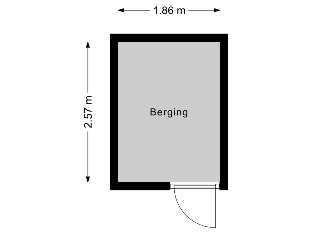 Bekijk plattegrond van Berging van Valkenstede 78