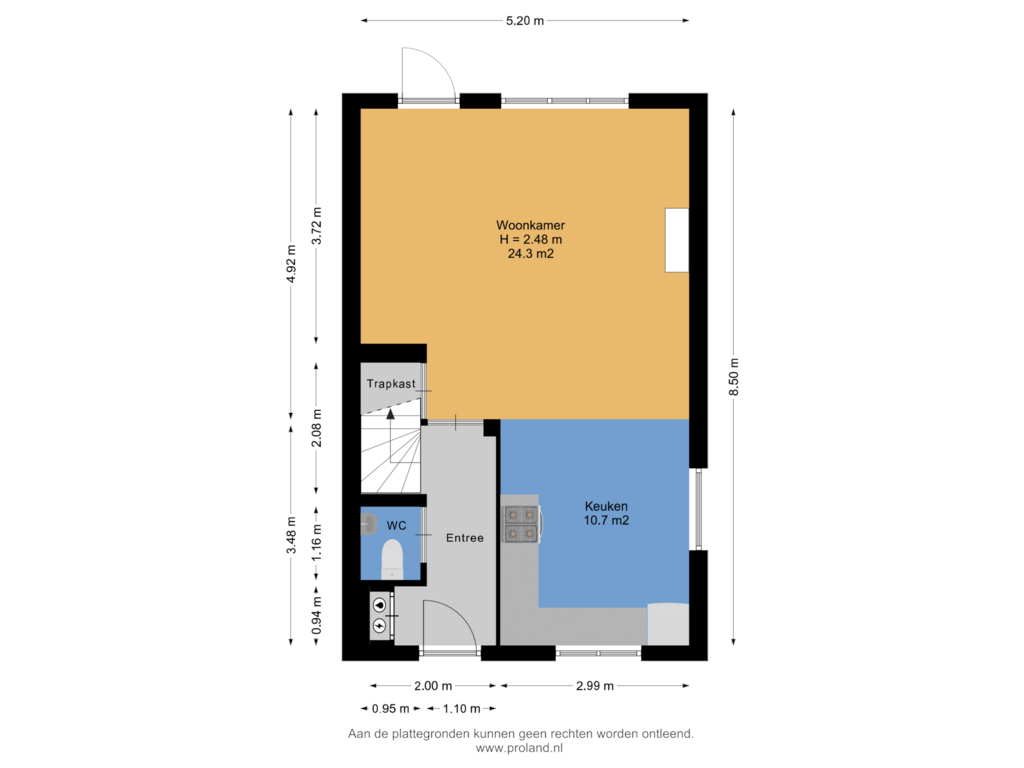 Bekijk plattegrond van Begane Grond van A. Kortekaasstraat 48