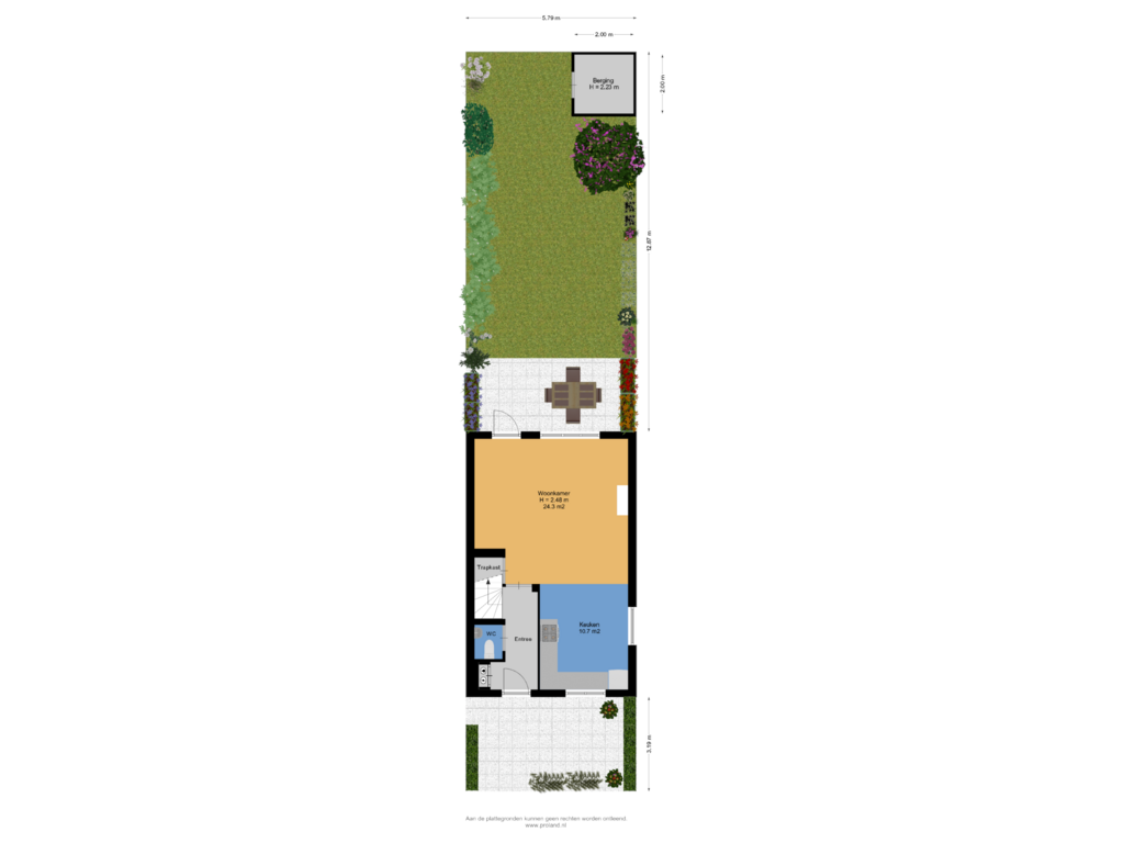 Bekijk plattegrond van Begane Grond Met Tuin van A. Kortekaasstraat 48