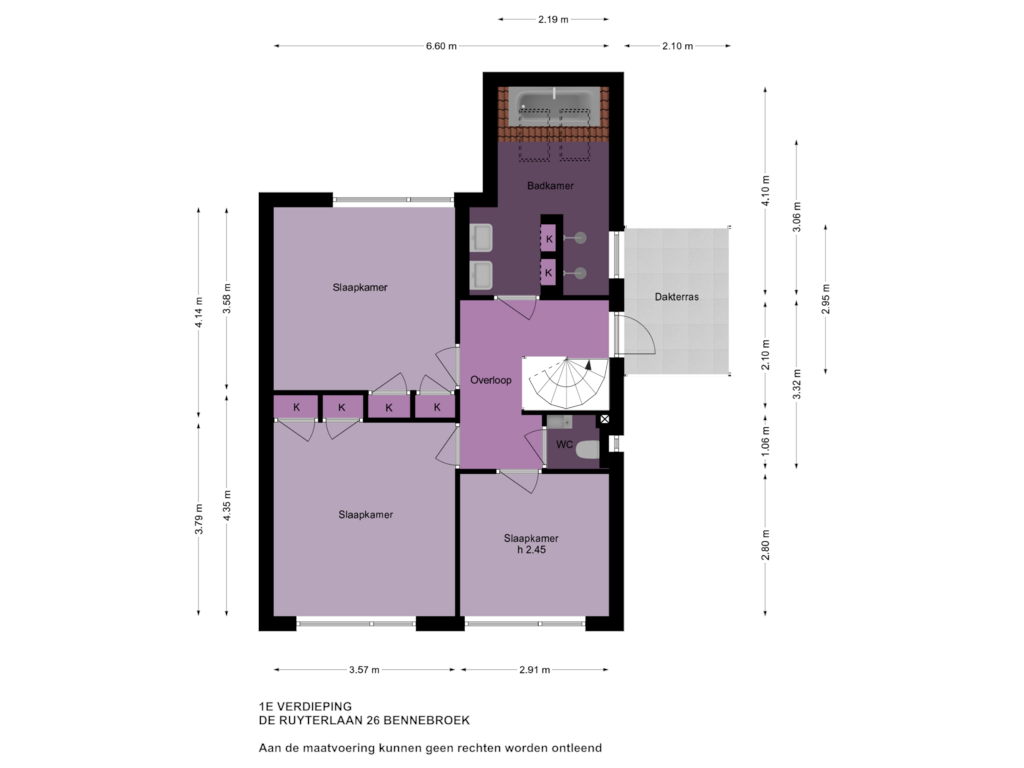 Bekijk plattegrond van 1e Verdieping van de Ruyterlaan 26