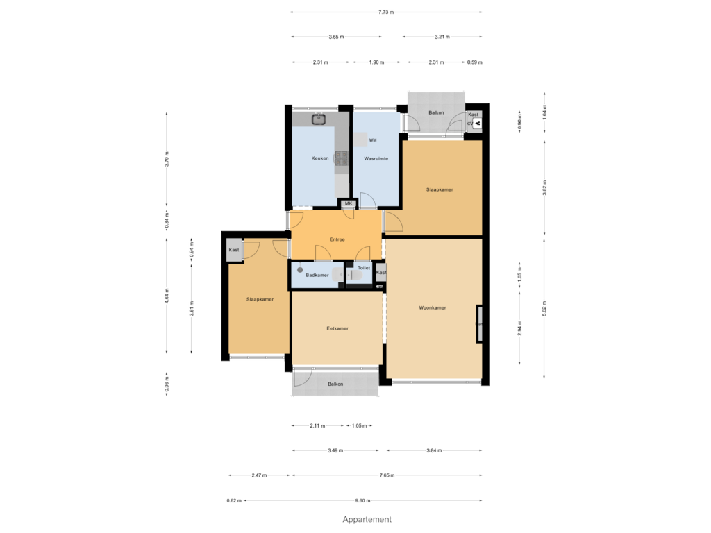 Bekijk plattegrond van Appartement van Ruusbroechof 36